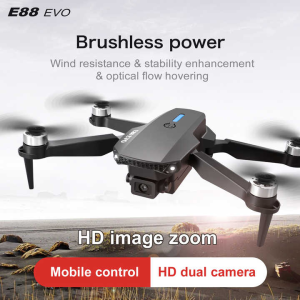 Квадрокоптер E88 EVO - Дрон із безщітковим двигуном та камерою 4k, оптичний потік, до 20 хв польоту, до 150 м. Photo 2